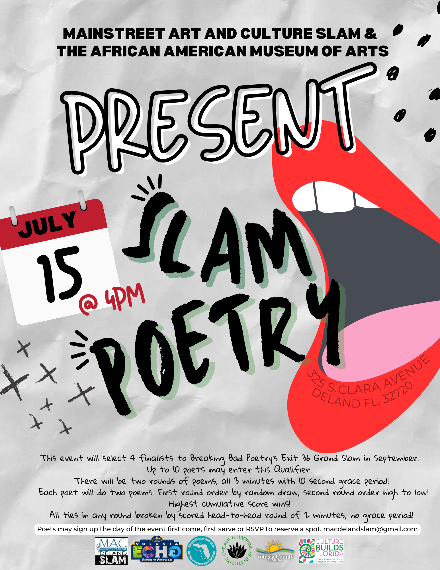 Event Flyer for Slam Poetry